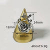 Women's Punk Style Alloy Ring With Zircon And Flower Pattern