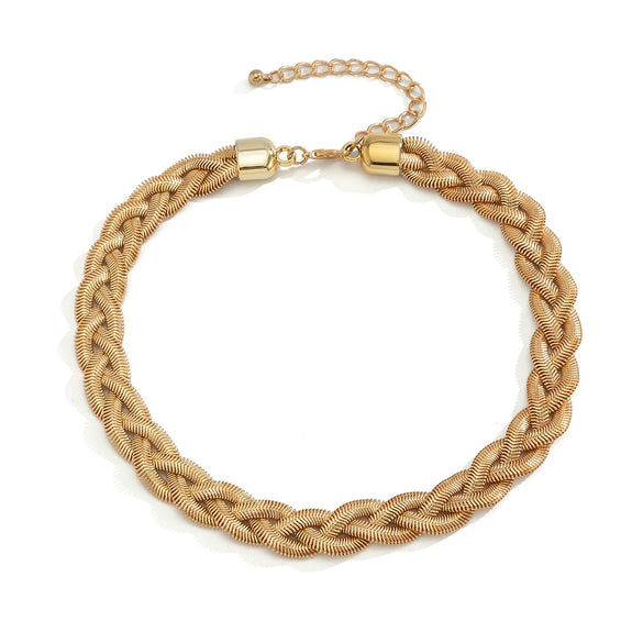 Women's Punk Style Iron Snake Bone Chain Geometric Clavicle Necklace