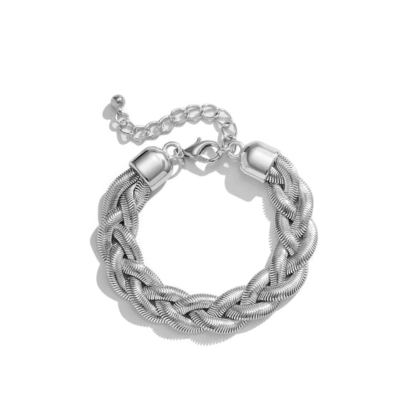 Women's Punk Style Iron Snake Bone Chain Geometric Clavicle Necklace