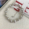 Women's Pure Silver Cat Eye Transfer Bead Bracelet Light Luxury Geometric Design Electroplated Fashion Jewelry