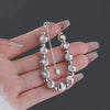 Women's Pure Silver Cat Eye Transfer Bead Bracelet Light Luxury Geometric Design Electroplated Fashion Jewelry