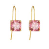 Women's Pure Silver Geometric Diamond Ear Hook Earrings