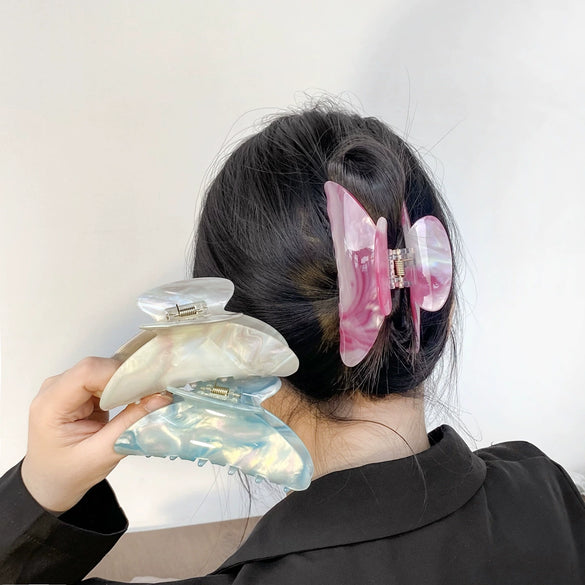 Women's Pvc Handmade Small Fresh Style Hair Grab Clip Hair Accessories