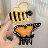Women's Pvc Simulated Bee Butterfly Hair Clip Baking Paint Style