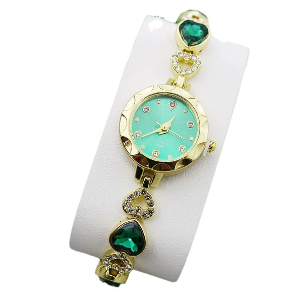 Women's Quartz Bracelet Watch Alloy Stainless Steel Heart Round Diamondstudded Fashion Leisure