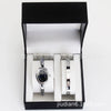 Women's Quartz Bracelet Watch Set With Stainless Steel Strap And Buckle Oval Dial Medieval Style