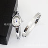 Women's Quartz Bracelet Watch Set With Stainless Steel Strap And Buckle Oval Dial Medieval Style