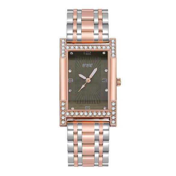 Women's Quartz Steel Band Watch Alloy Case Ordinary Glass Mirror