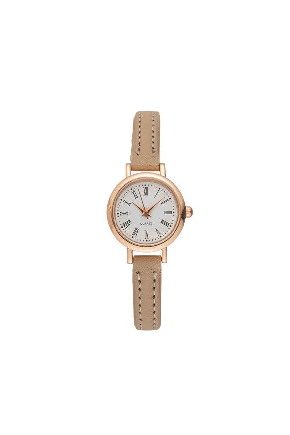 Women's Quartz Watch Alloy Case Imitation Leather Strap Round Dial Leisure Style