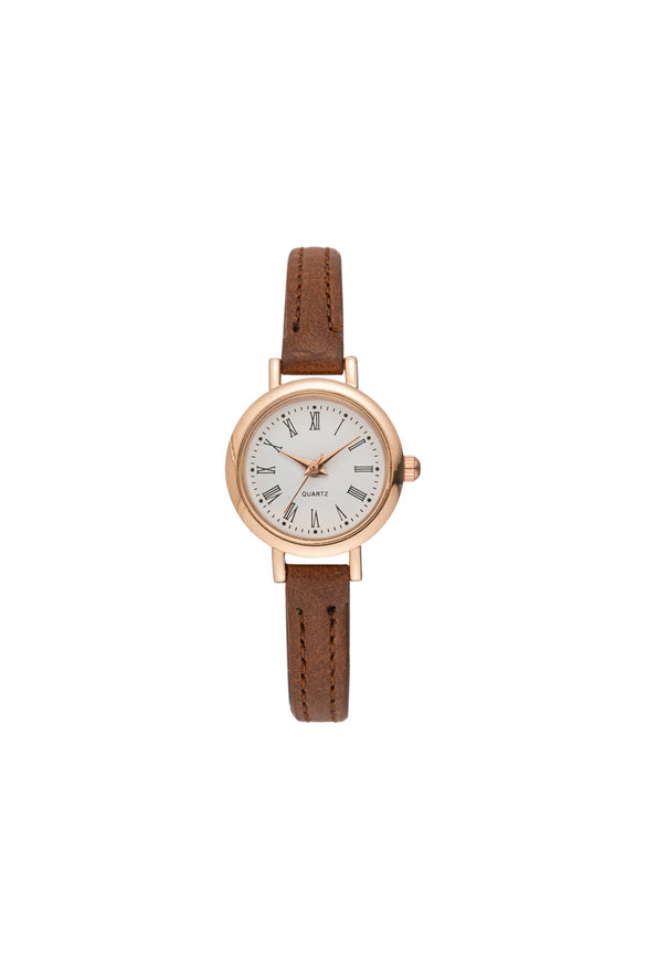 Women's Quartz Watch Alloy Case Imitation Leather Strap Round Dial Leisure Style