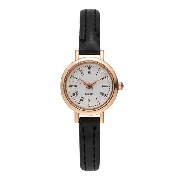 Women's Quartz Watch Alloy Case Imitation Leather Strap Round Dial Leisure Style