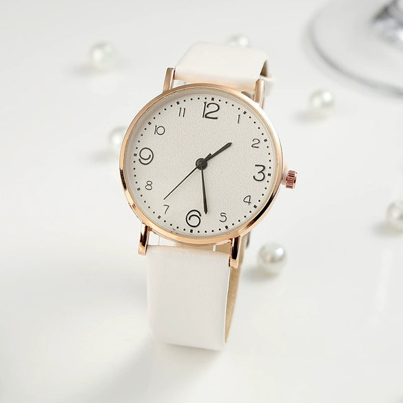 Women's Quartz Watch Alloy Case Imitation Leather Strap Round Dial Leisure Style