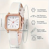 Women's Quartz Watch Alloy Case Imitation Leather Strap Square Casual