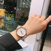 Women's Quartz Watch Alloy Case Imitation Leather Strap Stainless Steel Buckle Round Dial Business Style