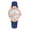 Women's Quartz Watch Alloy Case Imitation Leather Strap Stainless Steel Buckle Round Dial Leisure Style