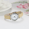 Women's Quartz Watch Alloy Case Imitation Leather Strap Stainless Steel Buckle Round Dial Leisure Style