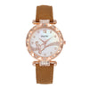Women's Quartz Watch Alloy Case Imitation Leather Strap Stainless Steel Buckle Round Dial Leisure Style