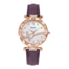 Women's Quartz Watch Alloy Case Imitation Leather Strap Stainless Steel Buckle Round Dial Leisure Style
