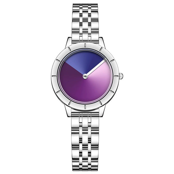 Women's Quartz Watch Alloy Case Stainless Steel Band Round Dial Fashionable Design