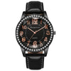 Women's Quartz Watch Alloy Case Stainless Steel Buckle Pu Strap Round Dial Sapphire Crystal Glass Mirror