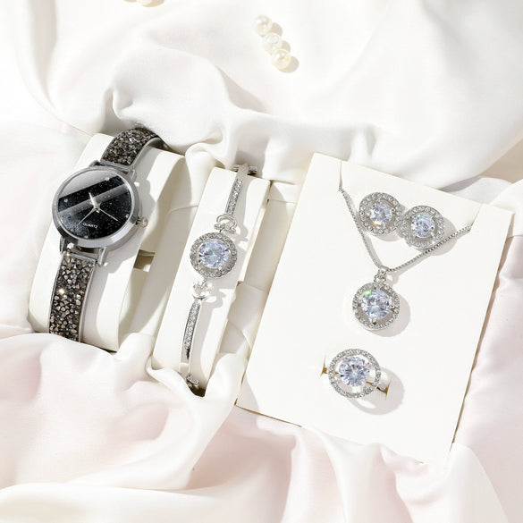 Women's Quartz Watch Alloy Case Stainless Steel Strap Round Dial Leisure Style