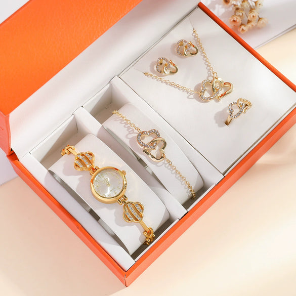 Women's Quartz Watch Alloy Case Stainless Steel Strap Round Dial Leisure Style