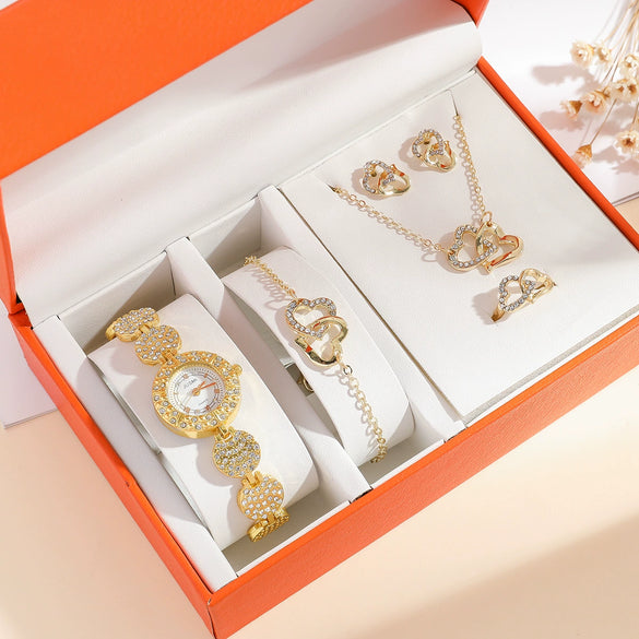Women's Quartz Watch Alloy Case Stainless Steel Strap Round Dial Leisure Style