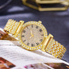 Women's Quartz Watch Alloy Material Fashion Round Dial Starry Design Jewelry Buckle