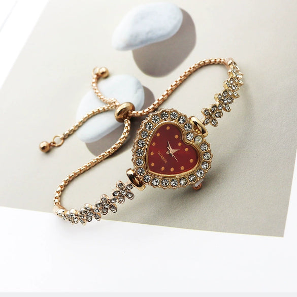 Women's Quartz Watch Alloy Stainless Steel Heart Shape Retro Leisure Style
