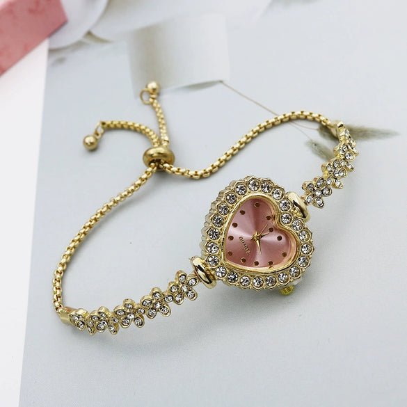 Women's Quartz Watch Alloy Stainless Steel Heart Shape Retro Leisure Style
