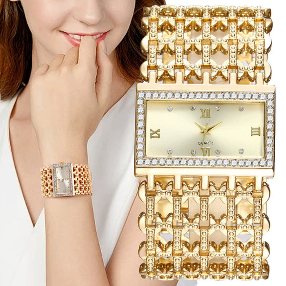 Women's Quartz Watch Alloy Stainless Steel Rectangle Casual Style