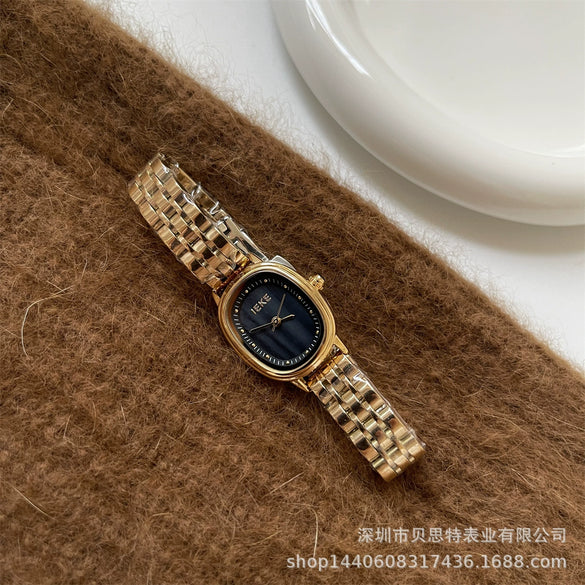 Women's Quartz Watch Alloy Steel Oval Light Luxury Simple Highend Niche