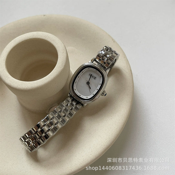 Women's Quartz Watch Alloy Steel Oval Light Luxury Simple Highend Niche