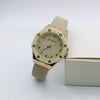 Women's Quartz Watch Leather Pu Alloy Mineral Strengthened Glass Mirror Rhombus Dial Leisure Style