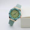 Women's Quartz Watch Leather Pu Alloy Mineral Strengthened Glass Mirror Rhombus Dial Leisure Style