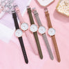 Women's Quartz Watch Set Canvas Strap Alloy Case Round Dial Leisure Style