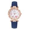 Women's Quartz Watch With Heart Dial And Round Shape Alloy Case Imitation Leather Strap Stainless Steel Buckle Casual Style