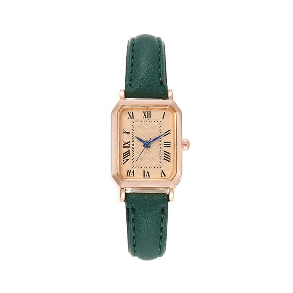 Women's Quartz Watch Zinc Alloy Case Pu Strap Rectangular Dial Fashion Retro Design