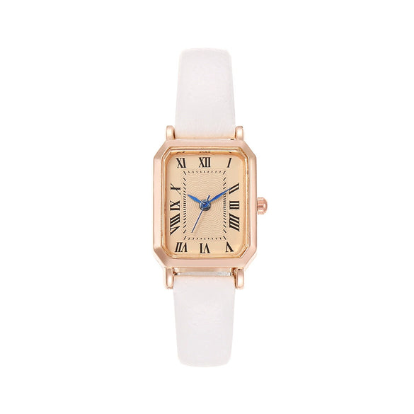 Women's Quartz Watch Zinc Alloy Case Pu Strap Rectangular Dial Fashion Retro Design