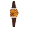 Women's Quartz Waterproof Watch With Solid Stainless Steel Band And Small Square Dial