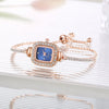 Women's Quartz Wrist Watch Alloy Stainless Steel Rectangle With Adjustable Rhinestones