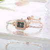 Women's Quartz Wrist Watch Alloy Stainless Steel Rectangle With Adjustable Rhinestones