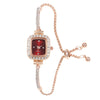 Women's Quartz Wrist Watch Alloy Stainless Steel Rectangle With Adjustable Rhinestones