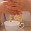 Women's Religious Jewelry Copper Pendant Necklace With Colorful Zircon Electroplated In Geometric Design