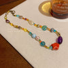 Women's Resin Beaded Necklace With Star Shape And Polishing Treatment