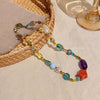 Women's Resin Beaded Necklace With Star Shape And Polishing Treatment
