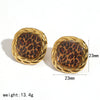 Women's Resin Jewelry Set With Geometric Bracelet Ring And Amber Colored Earrings Electroplated Ins Style Accessories