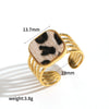 Women's Resin Jewelry Set With Geometric Bracelet Ring And Amber Colored Earrings Electroplated Ins Style Accessories