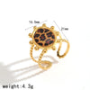Women's Resin Jewelry Set With Geometric Bracelet Ring And Amber Colored Earrings Electroplated Ins Style Accessories