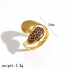 Women's Resin Jewelry Set With Geometric Bracelet Ring And Amber Colored Earrings Electroplated Ins Style Accessories